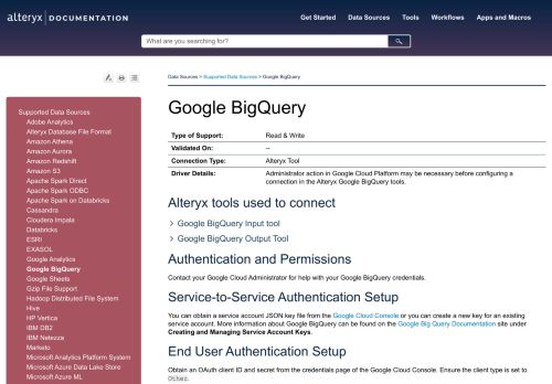 
                            7. Google BigQuery - Alteryx Help and Documentation