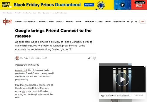 
                            11. Google brings Friend Connect to the masses - CNET