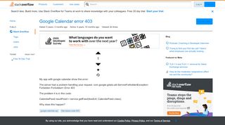 
                            10. Google Calendar error 403 - Stack Overflow