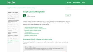
                            11. Google Calendar Integration – Help @ Practice Better