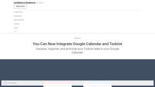 
                            10. Google Calendar + Todoist integration: A real-time, 2-way sync