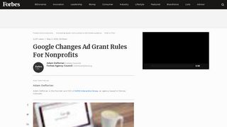 
                            8. Google Changes Ad Grant Rules For Nonprofits - Forbes
