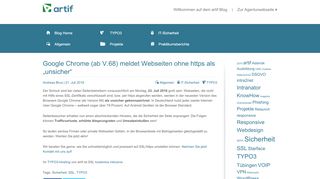
                            9. Google Chrome (ab V.68) meldet Webseiten ohne https als 