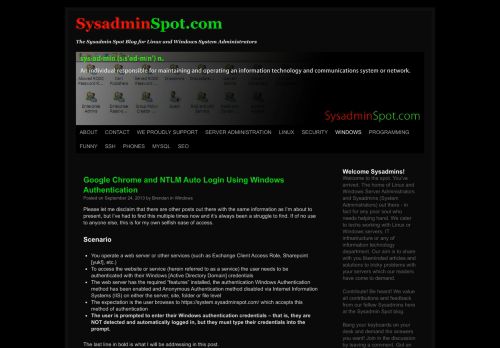 
                            13. Google Chrome and NTLM Auto Login Using Windows Authentication ...
