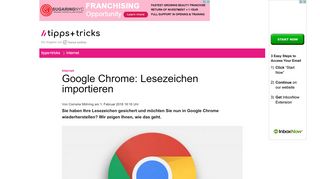 
                            5. Google Chrome: Lesezeichen importieren - Heise