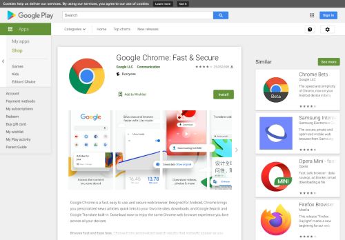 
                            7. Google Chrome: Sicher surfen – Apps bei Google Play