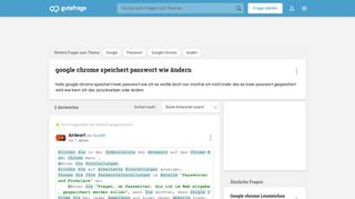 
                            7. google chrome speichert passwort wie ändern - Gutefrage