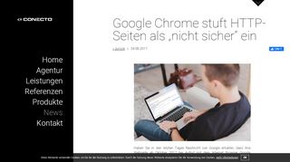 
                            13. Google Chrome stuft HTTP-Seiten als „nicht sicher“ ein - CONECTO ...