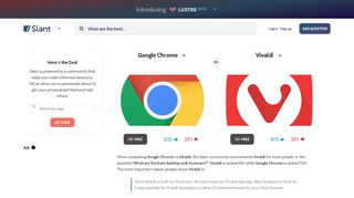 
                            7. Google Chrome vs Vivaldi detailed comparison as of 2019 - Slant