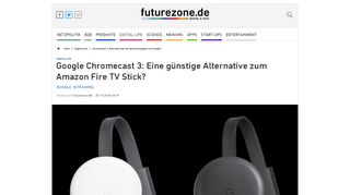 
                            13. Google Chromecast 3: Eine günstige Alternative zum Amazon Fire ...