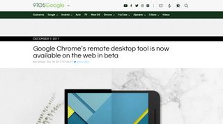 
                            11. Google Chrome's remote desktop tool is now available on the web ...