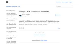 
                            3. Google Circle problem on addmefast. – AddMeFast.com - Support ...