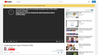 
                            8. Google Classroom Login for Students (TDSB) - YouTube