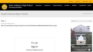 
                            8. Google Classroom Sign In Tutorial - St. Anthony's High School