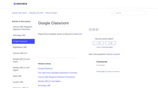
                            11. Google Classroom – Unicheck Help Center