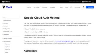 
                            11. Google Cloud - Auth Methods - Vault by HashiCorp