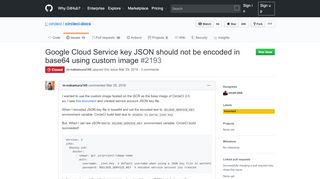 
                            2. Google Cloud Service key JSON should not be encoded in base64 ...