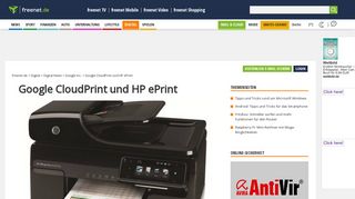 
                            10. Google CloudPrint und HP ePrint - Freenet.de