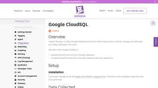 
                            9. Google CloudSQL - Datadog Docs