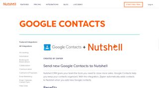 
                            1. Google Contacts Integration with Nutshell | CRM Integrations