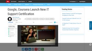 
                            9. Google, Coursera Launch New IT Support Certification - Dice Insights