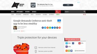 
                            9. Google demands Cerberus anti-theft app to be less ... - Android Police