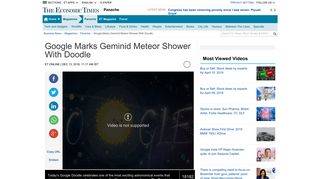 
                            7. Google Doodle | Geminid Meteor Shower: Google Marks Geminid ...