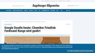
                            8. Google Doodle heute: Chemiker Friedlieb Ferdinand Runge wird geehrt