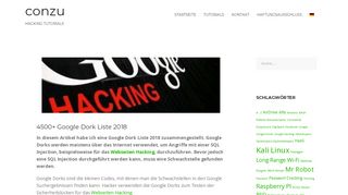 
                            4. Google Dork Liste 2018 - conzu