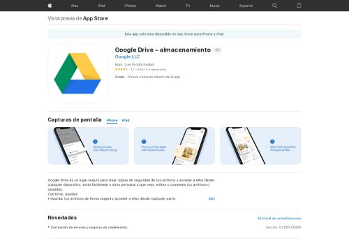 
                            7. Google Drive – almacenamiento en App Store - iTunes - Apple
