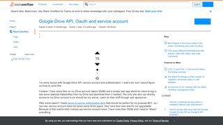 
                            11. Google Drive API, Oauth and service account - Stack Overflow