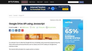 
                            11. Google Drive API using Javascript - Bytutorial