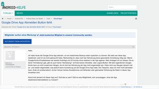 
                            4. Google Drive App Abmelden Button fehlt - Cloud-Apps – Android-Hilfe.de