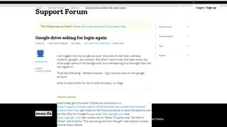 
                            9. Google drive asking for login again | Firefox Support Forum | Mozilla ...