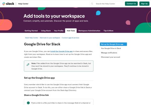 
                            7. Google Drive for Slack – Slack Help Center