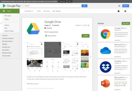 
                            6. Google Drive - Google Play'de Uygulamalar