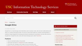 
                            8. Google Drive | IT Services | USC