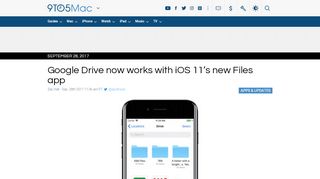 
                            11. Google Drive now works with iOS 11's new Files app - 9to5Mac