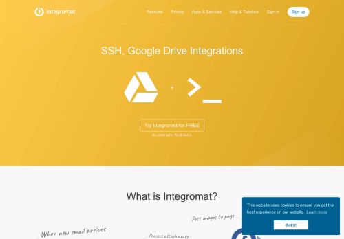 
                            2. Google Drive, SSH Integrations | Integromat