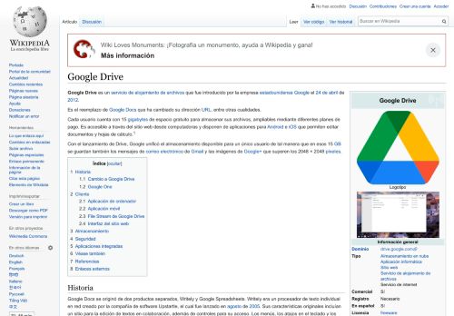 
                            12. Google Drive - Wikipedia, la enciclopedia libre