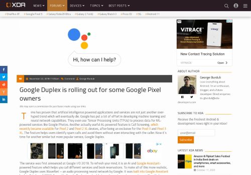 
                            11. Google Duplex is rolling out for some Google Pixel ... - XDA Developers