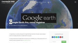 
                            4. Google Earth Pro, como registar – Concepção Web