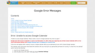 
                            9. Google Error Messages - CompanionLink Support