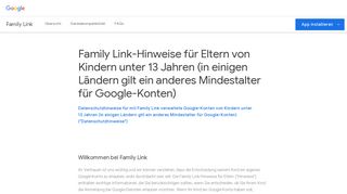 
                            9. Google Family Link – Hinweis speziell für Eltern - Google For Families