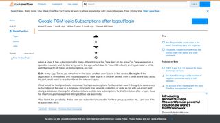 
                            8. Google FCM topic Subscriptions after logout/login - Stack ...