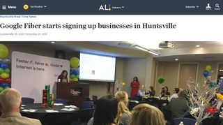 
                            6. Google Fiber starts signing up businesses in Huntsville - al.com