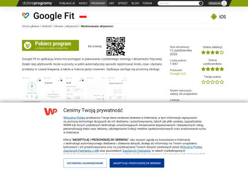 
                            8. Google Fit (Android) - dobreprogramy