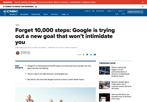 
                            12. Google Fit revamp moves beyond step goals - CNBC.com