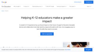 
                            8. Google for Education: K12 Solutions for Classrooms of Every Size ...