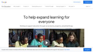 
                            3. Google for Education: Solutions built for teachers and students